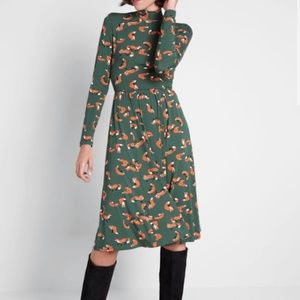 ModCloth Fox Print Dress